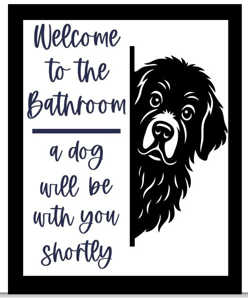 Bathroom dog signs
