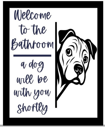 Bathroom dog signs