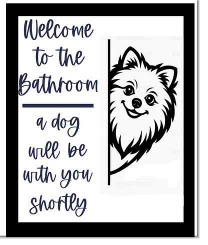 Bathroom dog signs