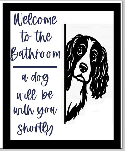 Bathroom dog signs
