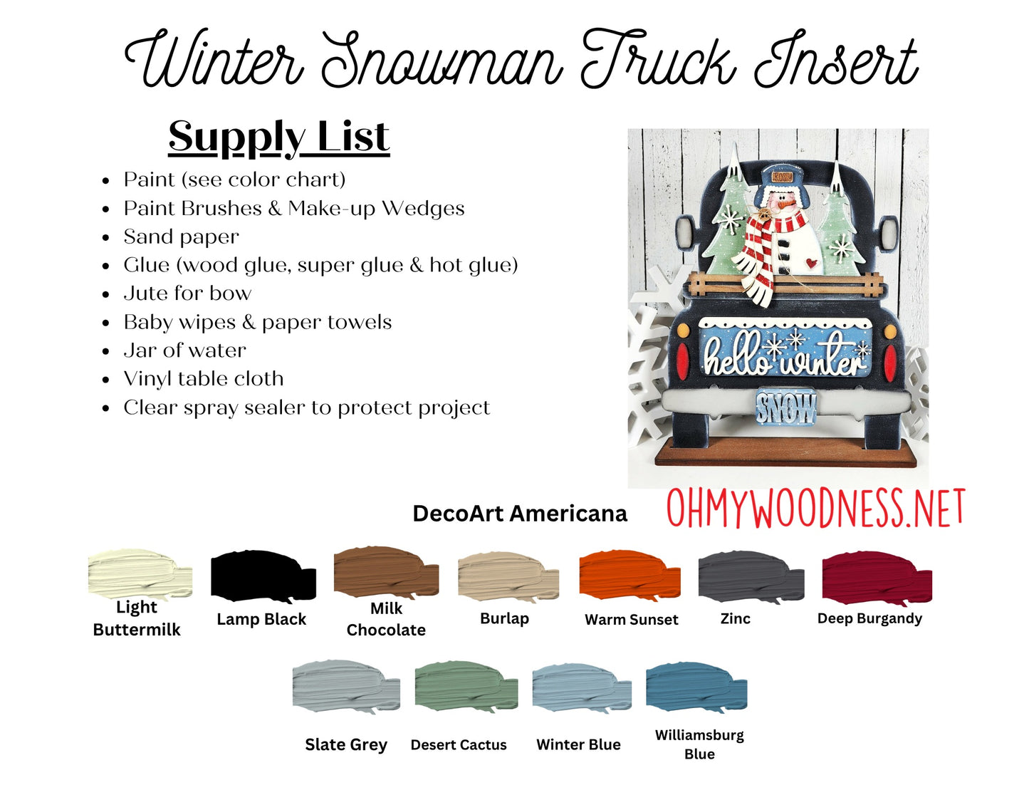 Welcome Winter Breadboard/Truck Insert
