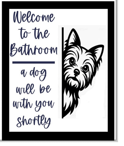 Bathroom dog signs